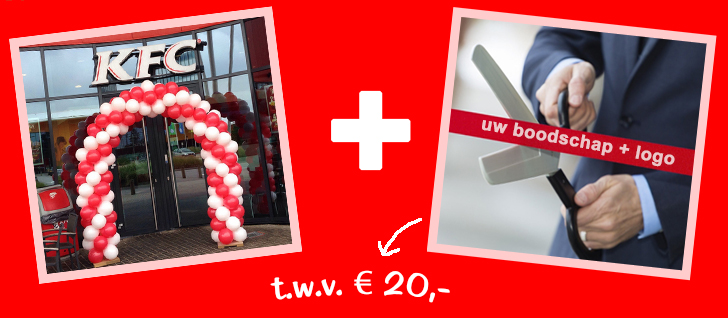 Gratis Openingslint bij aanschaf van een ballonnenboog
