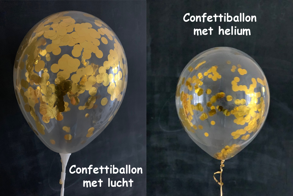 Hoe blijft de Confetti plakken in Confetti Ballonnen
